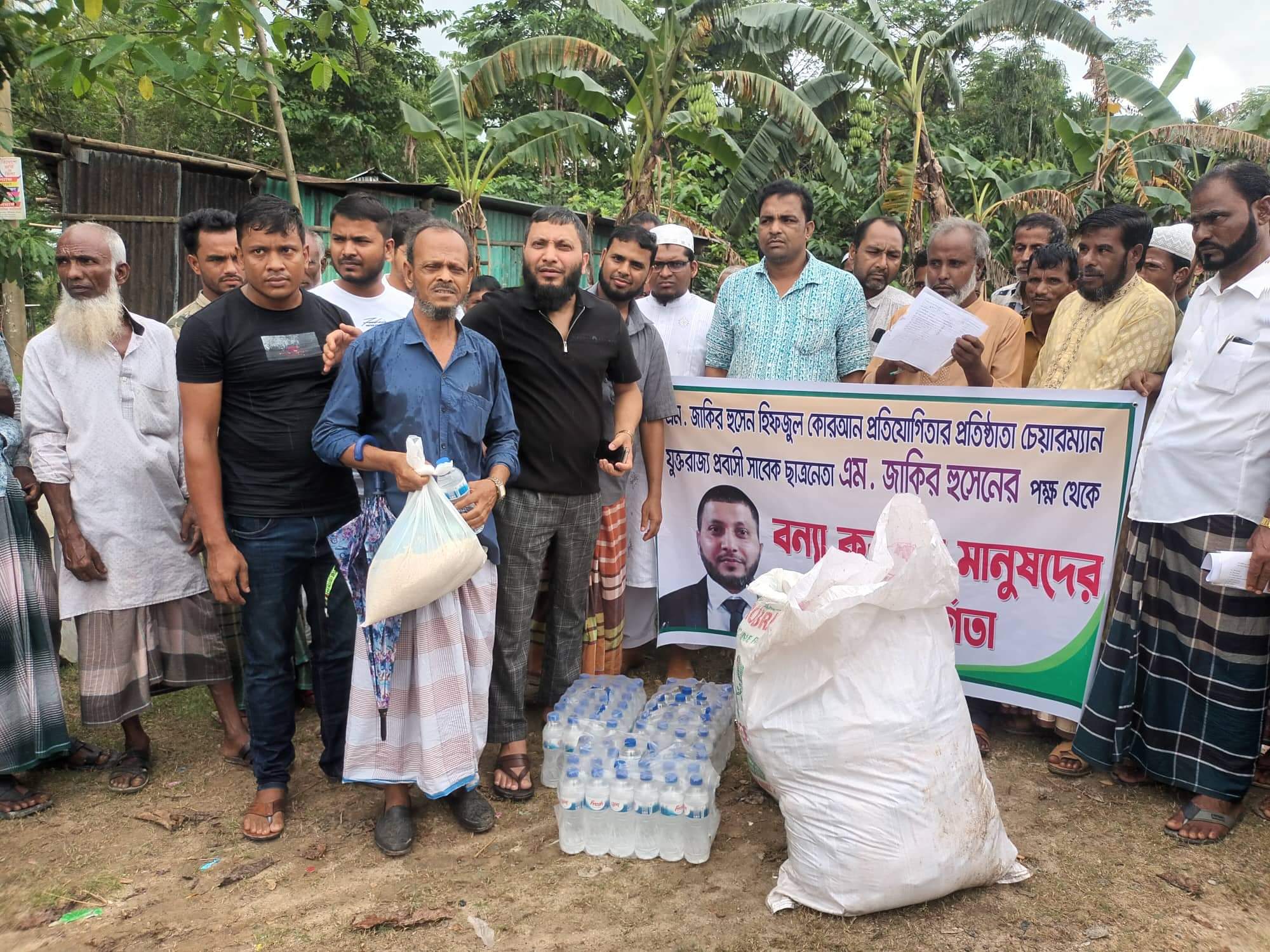 সিলেটের বন্যার্তদের পাশে সাবেক ছাত্রনেতা এম জাকির হোসেন